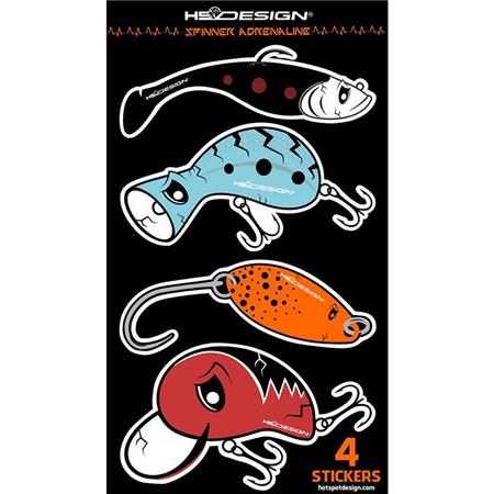 Aufkleber Hot Spot Design Sticker Lures Collection