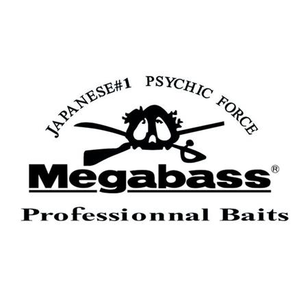 Aufkleber Megabass Med Contour Blanc