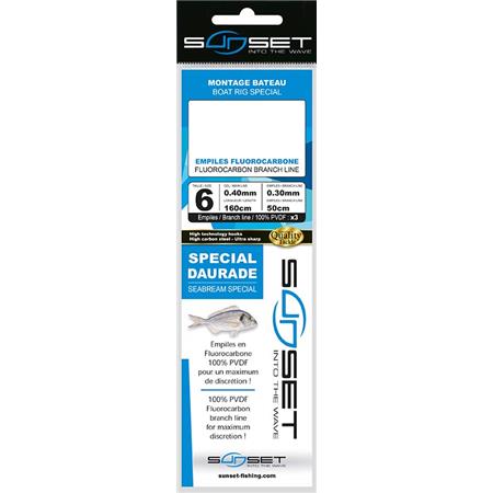 Bajo De Línea Especial Dorada - Fluorocarbono Sunset Bateau Rs Competition Bateau Rs Competition Special Daurade - Fluoro