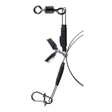 BAS DE LIGNE ACIER BKK 7X7 WIRE LEADER - HD PIKE SNAP