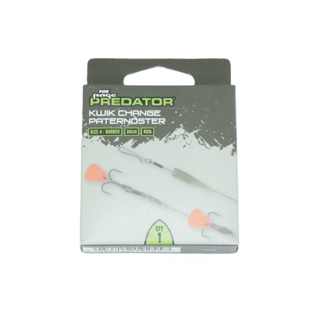 Bas De Ligne Fox Rage Predator Kwik Change Paternoster - Size 4