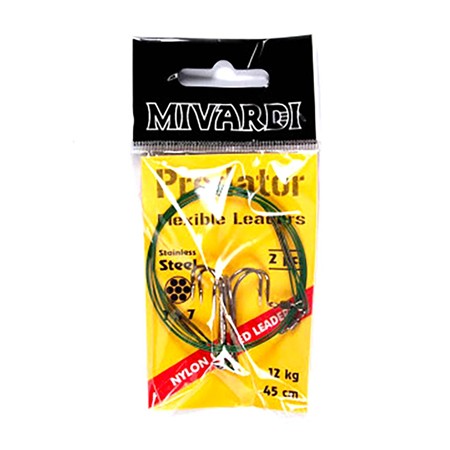 BAS DE LIGNE MIVARDI WIRE LEADERS (SWIVEL + TREBLE HOOK)