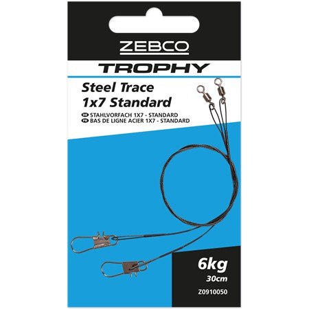 Bas De Ligne Monté Zebco Trophy Steel Trace 1X7 Standard