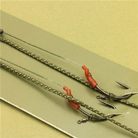 BAS DE LIGNE ONE MORE CAST META TERMINAL TACKLE ALL-IN-1 RIG COATED BRAID LEAD CLIP