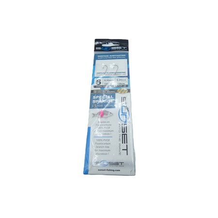 Bas De Ligne Sunset Surfcasting Rs Competition Special Sparide - Fluoro - Stsak18342x150n6