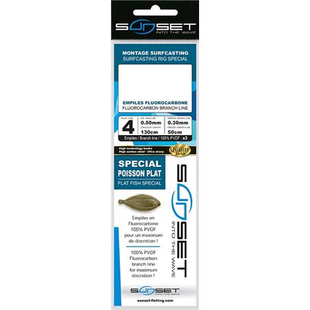 Base De Linha Especial Para Peixe Plano - Fluoro Sunset Surfcasting Rs Competition Surfcasting Rs Competition Special Poisson Plat - Fluoro