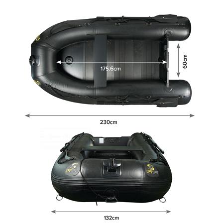 BATEAU PNEUMATIQUE CARP SPIRIT BLACK BOAT ALU 230