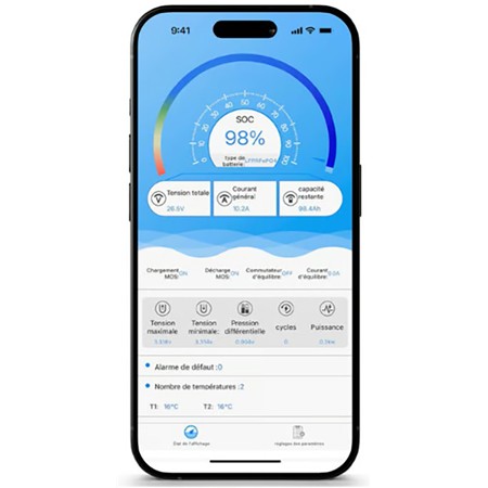 BATERÍA DE LITIO BSR PRESTIGE LIFEPO4 GEN3+ 12V100AH +1 SORTIE RÉGULÉE SONDEUR ET CHARGEUR NON ÉTANCHE 10A