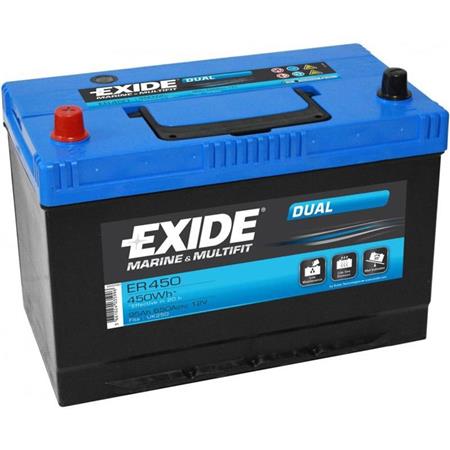 Batteri Exide Dual Marine Lavafladning 12V