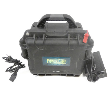 Batterie Lithium Powercamp Lifepo4 12V100ah + Chargeur 10A - Pc-Val12100