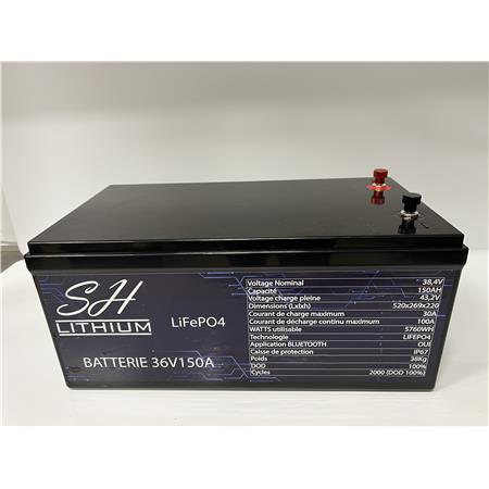 Batterie Lithium Sh Lithium Lifeop4 ???F? T???S Bluetooth 36V150amp + F????S??S
