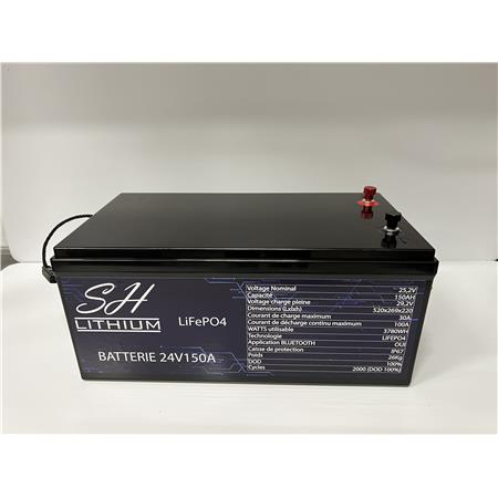Batterie Lithium Sh Lithium Lifeop4 Format Caisse Bluetooth 24V150amp + Chargeur