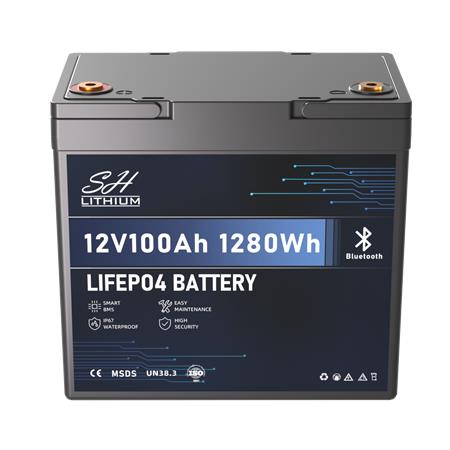 Batterie Lithium Sh Lithium Série Limitée Sh Lithium Lifeop4 Format Caisse Bluetooth 12V100amp + Chargeur