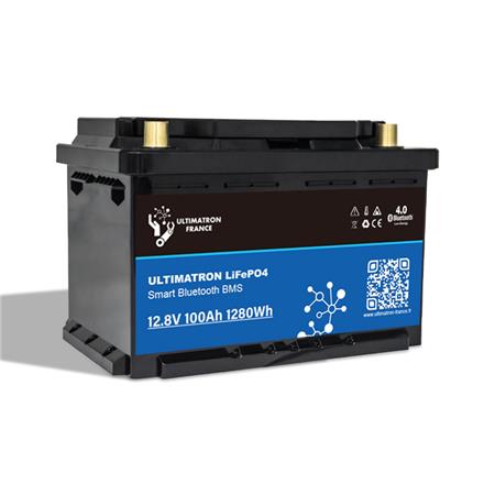 BATTERIE LITHIUM ULTIMATRON LIFEPO4 SMART BMS 12.8V 100AH