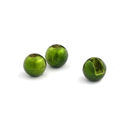 Bead - Metallic Olive Textreme Tungsten Slotted Beads - Metallic Olive