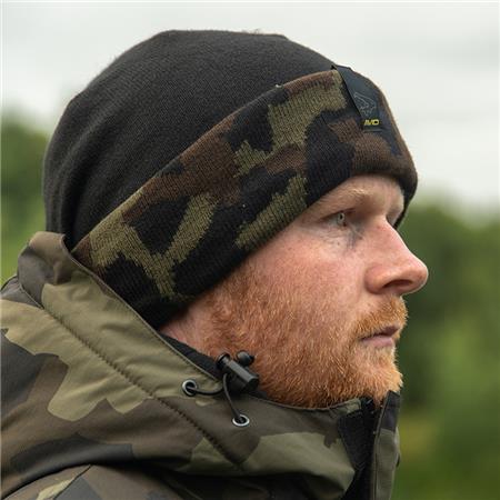 BEANIE - BLACK/CAMO AVID CARP BEANIE - NOIR/CAMO