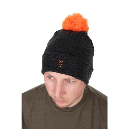 BEANIE - BLACK FOX COLLECTION BOBBLE HAT - NOIR
