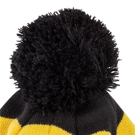 BEANIE - BLACK/YELLOW BLACK CAT BOBBLE HAT - NOIR/JAUNE