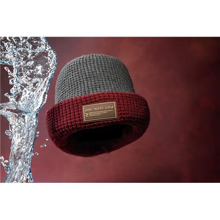 BEANIE - GREY/RED ONE MORE CAST BERRY TOASTIE BEANIE 100% WATERPROOF - GRIS/ROUGE