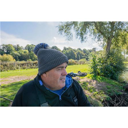 BEANIE PRESTON INNOVATIONS MARLED BOBBLE - BLUE