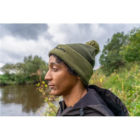 BERRETTO - NERO/OLIVA KORUM THERMAL BEANIE HAT - BLACK/OLIVE