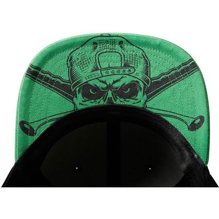 BERRETTO - NERO/VERDE MADCAT SKULL FLATBILL CAP - NOIR/VERT