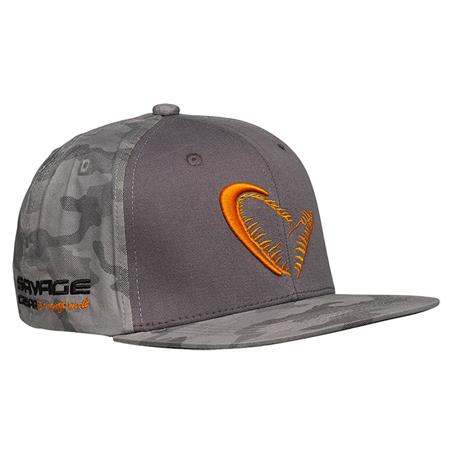 Berretto Uomo Savage Gear Flex Fit Camo Cap Noir/Orange