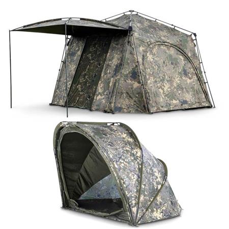 Bivvy-Sæt Nash Gazebo Camo Pro + 1 Ekstra Soveafdeling