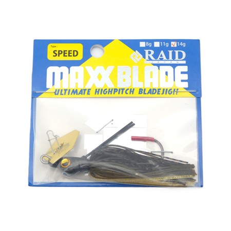 Bladed Jig Raid Japan Maxx Blade Speed - 14G - Green Pumpkin Sapphire
