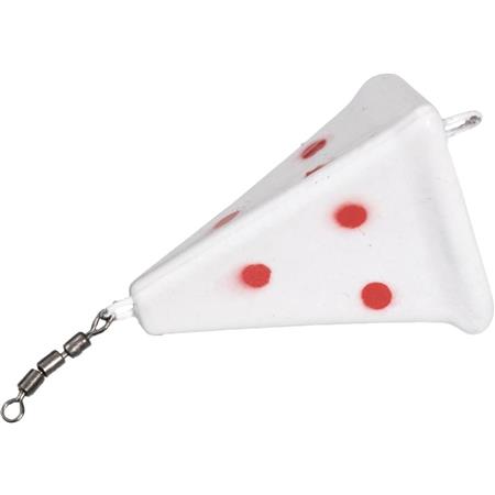 Blei Zebco Flatty Scratcher Lead - Neonrot/Rote Punkte