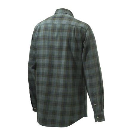 BLOES LANGE MOUWEN - GROEN BERETTA WOOD FLANNEL BUTTON DOWN SHIRT - VERT