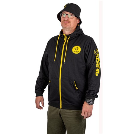 Bluza Męska Black Cat Black Zipped Hoody - Czarny