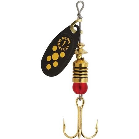 Błystka Obrotowa Mepps Black Fury Czarny Z Żółtą Kropką