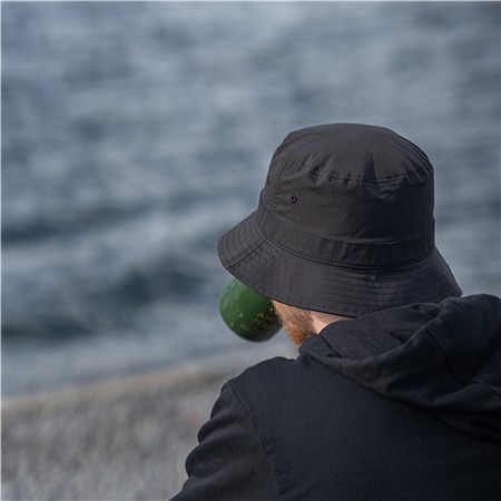 BOB - PRETO AVID CARP STEALTH BLACK BUCKET HAT - NOIR