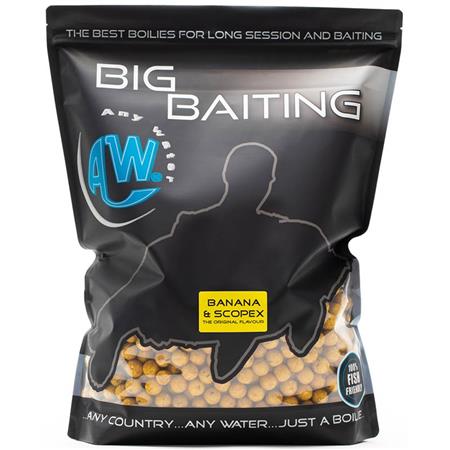 Μπόιλι Any Water Big Baiting Boilies Banana & Scopex - 5Kg