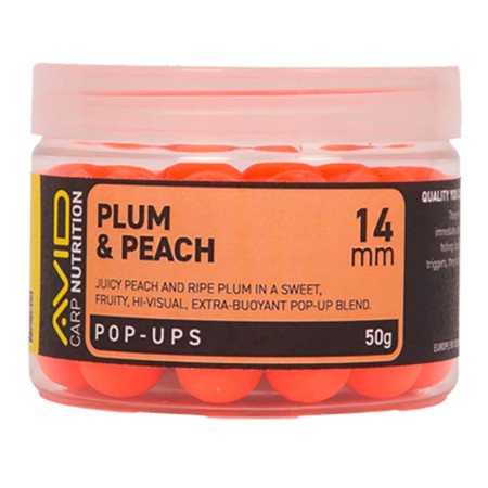 Boilie Galleggiante Avid Carp Plum & Peach Pop-Up