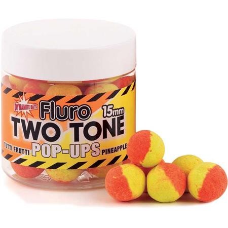 Boilie Galleggiante Dynamite Baits Fluro Two Tone Pop-Ups Tutti Frutti & Pineapple