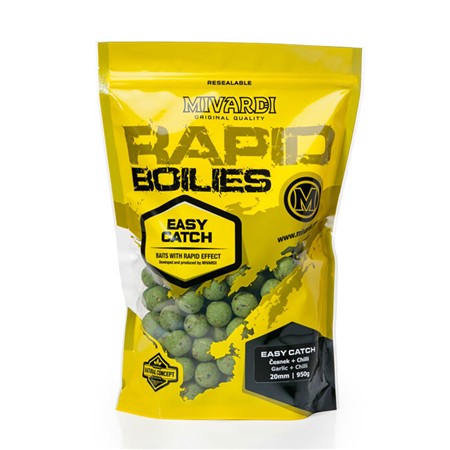 Boilie Mivardi Rapid Boilies Easy Catch - Garlic + Chilli