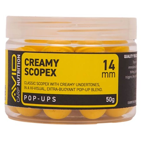 Boilie Plutitoare Avid Carp Creamy Scopex Pop-Up