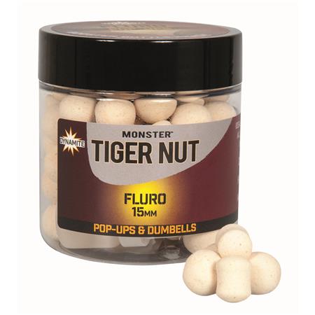 Boilies Flutuantes Dynamite Baits Fluro Pop-Ups Monster Tiger Nut