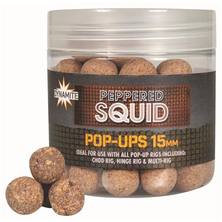 Boilies Flutuantes Dynamite Baits Peppered Squid Pop Ups