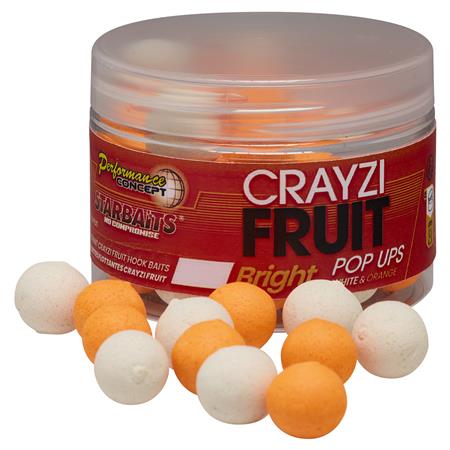 Boilies Flutuantes Starbaits Performance Concept Crayzi Fruit Bright Pop Up