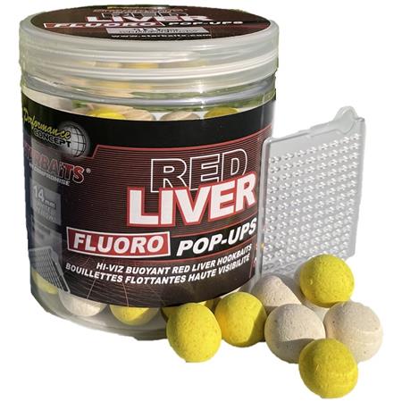 Boilies Flutuantes Starbaits Performance Concept Red Liver Fluo Pop Up