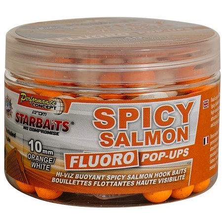 Boilies  Schwimmend Starbaits Concept Spicy Salmon  Fluo Pop Up