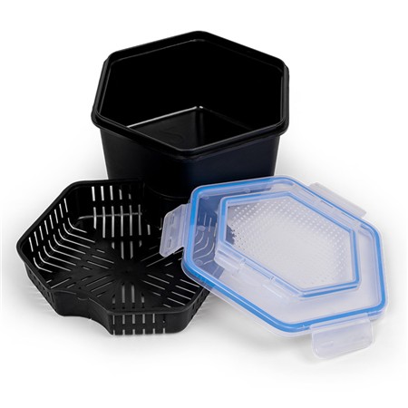 BOÎTE À APPÂTS ZEBCO SECURE-LOCK BAIT BOX AND SIEVE