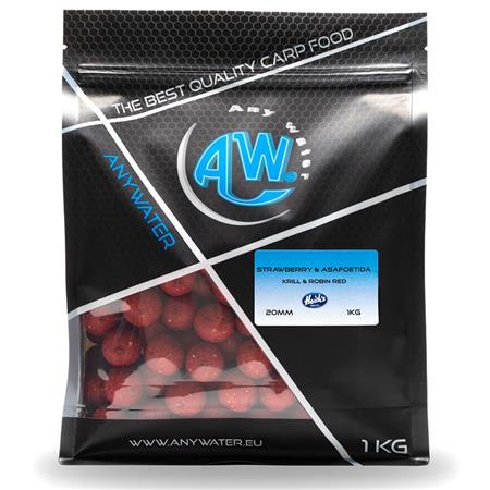 Bojli Any Water Top Boilies Strawberry & Asafoetida - 1Kg