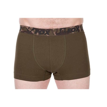 Bokserki Męskie Fox Boxer Shorts - Khaki/Czarny - Pack De 2