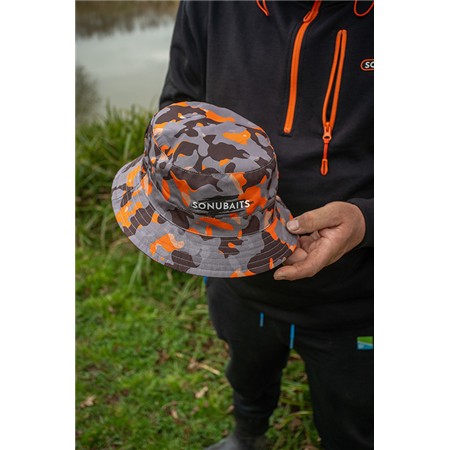 BØLLEHAT SONUBAITS BUCKET HAT VENDBAR - SORT/ORANGE