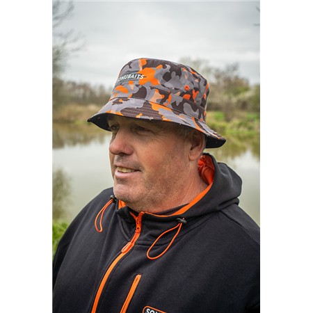BØLLEHAT SONUBAITS BUCKET HAT VENDBAR - SORT/ORANGE