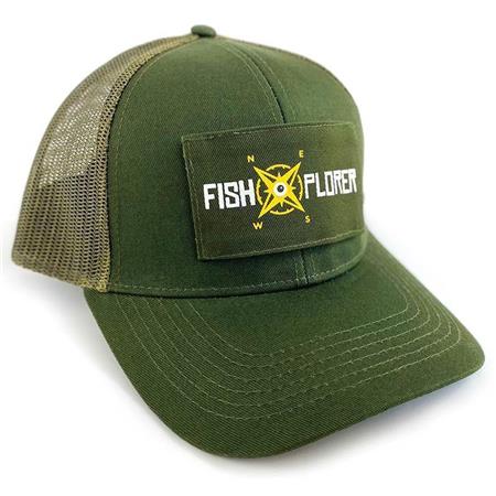 Boné Masculino Com Velcro - Verde Fishxplorer Trucker - Vert